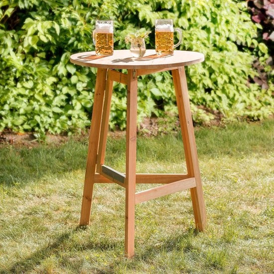 tectake - Party bartafel van massief hout - 403249