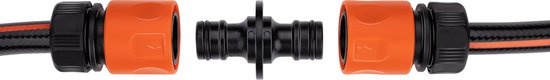 BLACK+DECKER Tussenstuk Tuinslang - ⌀ 3.2 x 5.2 CM - Verbind 2 Slangen - Zwart