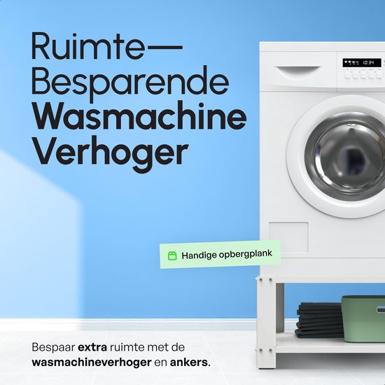 Bodo® Muuranker set Wit - Voor de Bodo wasmachine verhoger