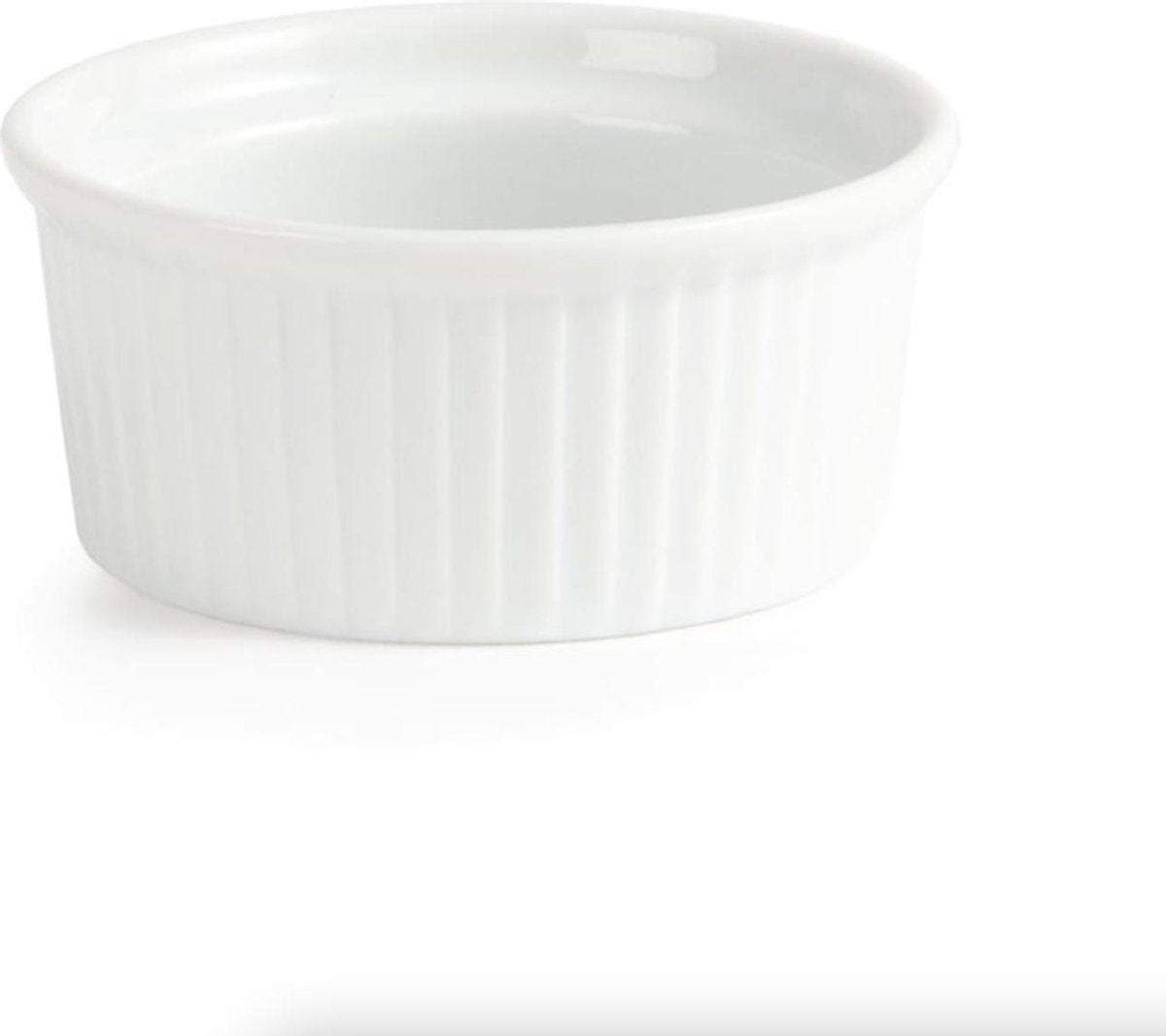 BIA Olympia 6x Crème Brûlée Schaaltje / Ramekin - 9 cm Ø - Wit Porselein - Oven, Vriezer en Vaatwasserbestendig