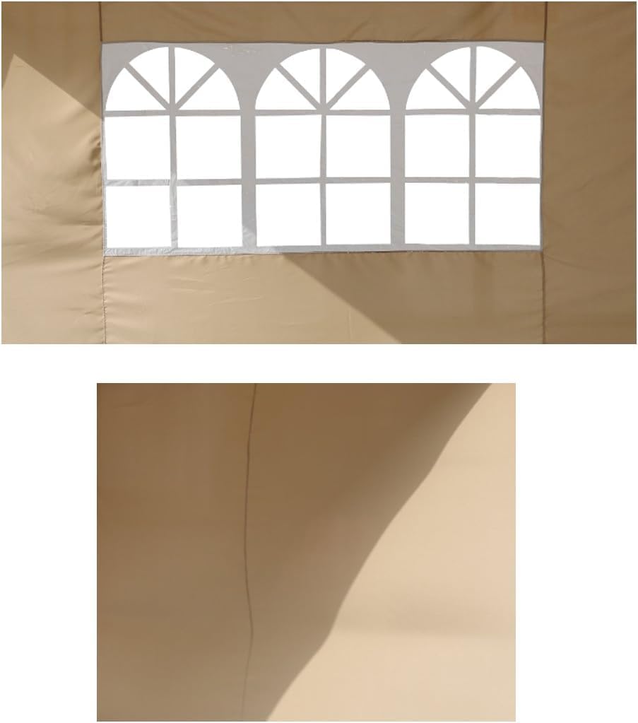 Angel Living zijwanden voor Partytent 2,5 x 2,5 m - beige grijs - 2 afneembare panelen
