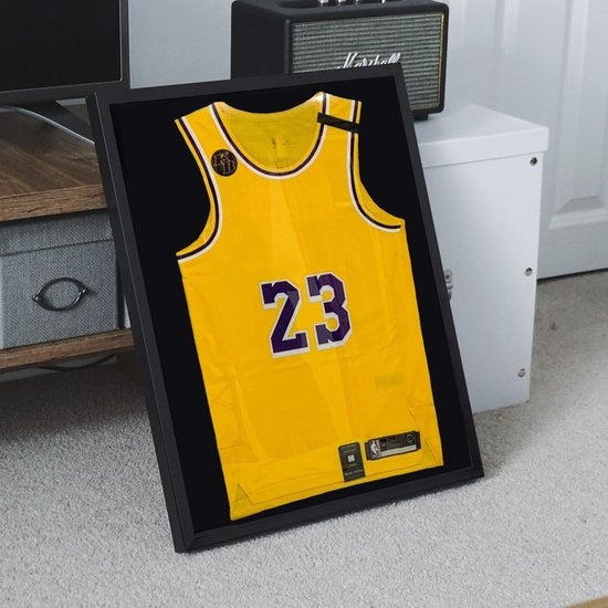 Avalo 3D lijst met glas voor voetbalshirt 60x80 cm zwart