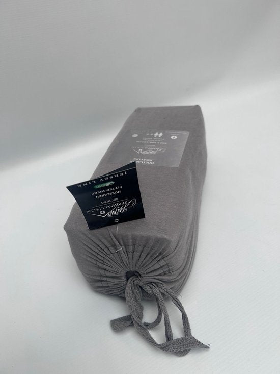 Beau Maison Jersey - cotton Topper hoeslaken - Dark Grey - 180x200cm