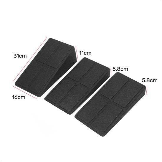 Slant Board - 3 Stuks - Squat blok - Anti slip - Stretch board - Inclinatiebord - Evenwichtsbord - Squatwig