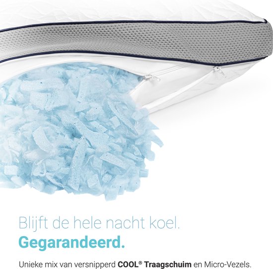 CozySense® Kinderkussen - Hoofdkussen Kind - Peuterkussen - Versnipperd Traagschuim + Micro-Vezels - Verkoelende Technologie - Vulbaar - Incl. Extra 100g Schuim - 40x55 cm - Kinderen 2-12 jaar