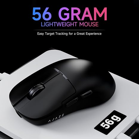 DAIDAI AJAZZ AJ159P Draadloze Gaming Muis met RGB Charging Dock – PAW3395 – 26.000 DPI – 56 g