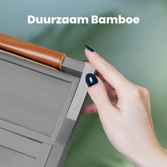 RelaxTub® Badplank - Badplank voor in Bad - Badrek - Verstelbaar - Anti Slip - Badplank Grijs - Badplank Hout - Badrekje inclusief Boekenhouder, Tablethouder & Spiegel