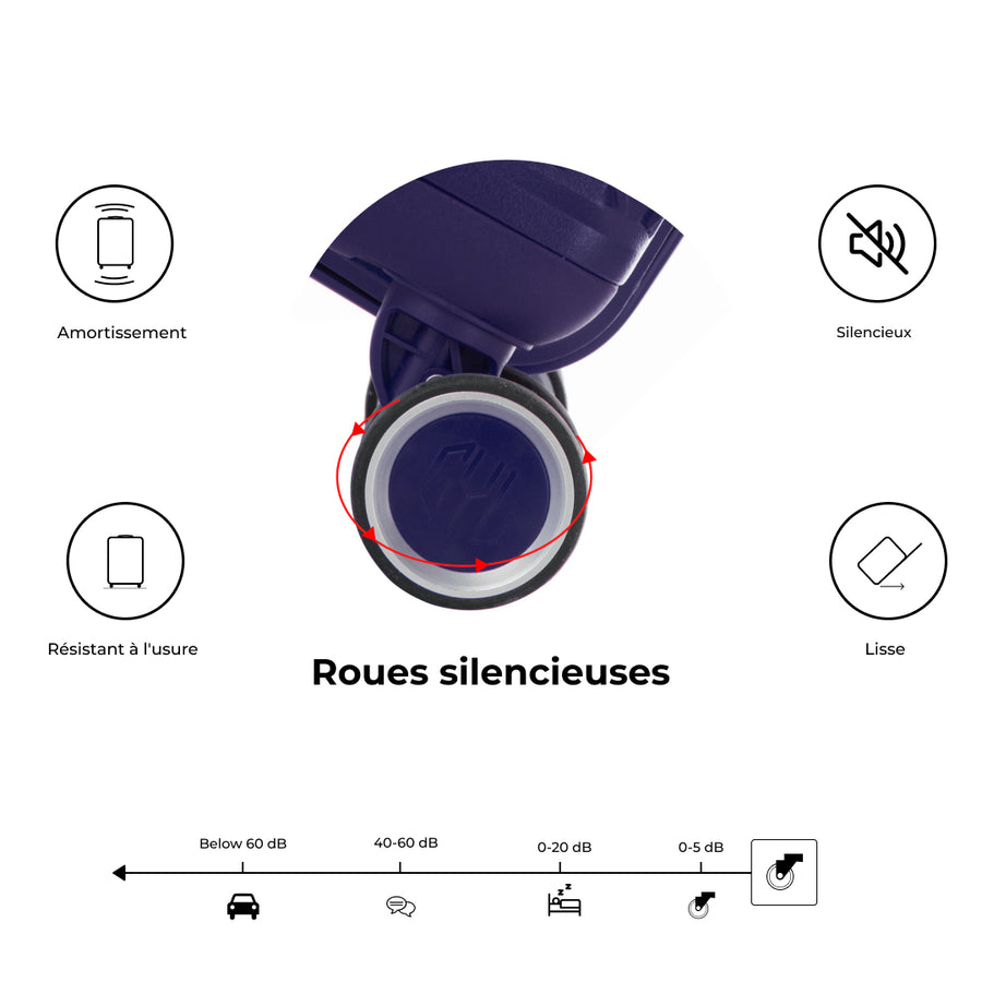 BLAUW MEDIUM HARDE KOFFER (MAAT M)