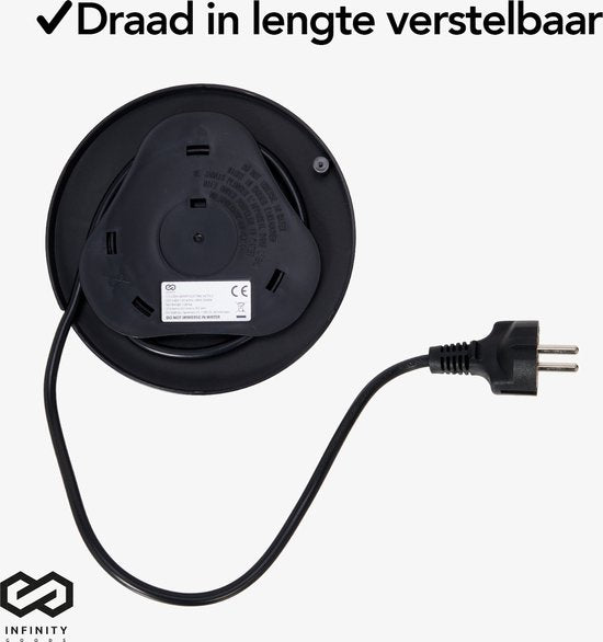 Infinity Goods Waterkoker Met Temperatuurregeling - Warmhoudfunctie - Temperatuurregeling - 1,5L - Zwart
