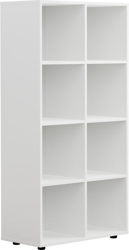 VDD - Vakkenkast - Vakkenkast wit - Boekenkast - Wandkast - Vakkenkast 8 vakken - Boekenkast wit - wit