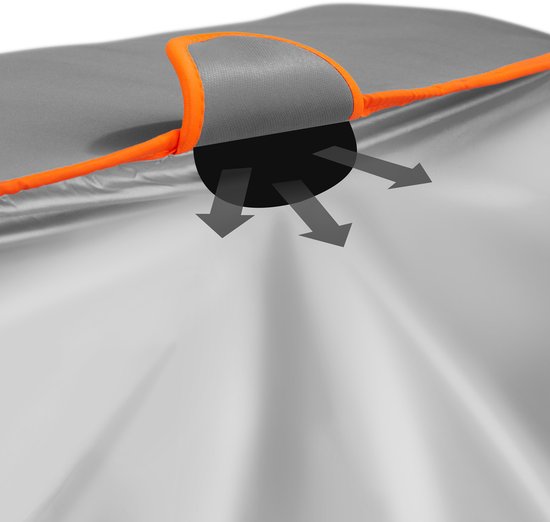 tectake® Autohoes - Autozeil voor Buiten - Hagelbescherming - Waterdicht Deken met 3 Verstelbare Spanbanden - Ademend - Auto Beschermhoes met Opbergtas - Compatibel met vele modellen - Afmeting (LxBxH) 571 x 203 x 145 cm - Voor SUV of Busje