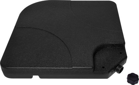 VONROC Parasoltegels – Vulbaar tot 25L per tegel – 50 x 50 x 10 cm – 4 stuks – Zwart