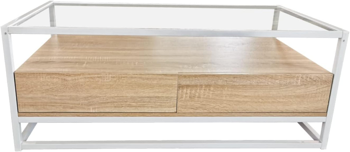 VDD Salontafel - Rechthoekig - Wit/Bruin