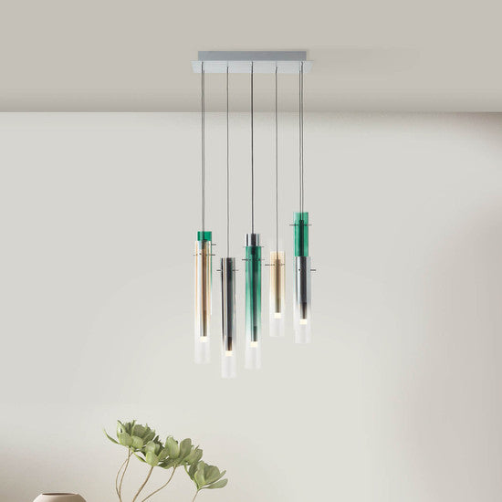 briljant LED hanglamp, 8-lamps 32W warm wit
