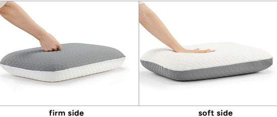 Antibacterieel Dual Memory Foam Hoofdkussen - Polyester - 60 x 40 x 10 cm