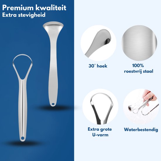 VAIVE Tongschraper Set - Tongue Scraper - Tong Schraper - Tongschrapers - Reiniger - Mondverzorging - tongborstel
