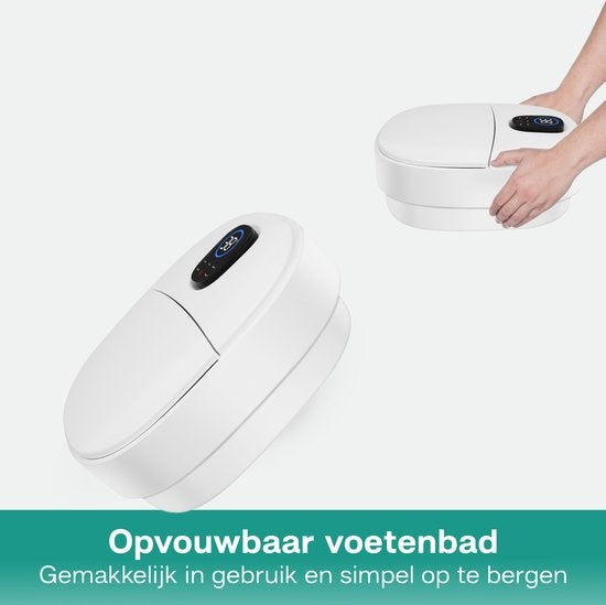 Niceey Voetenbad ZD3000 – Infrarood Massage, Bubbelfunctie, Opvouwbaar, 14L, Afstandsbediening, Tot 48°C – Wit