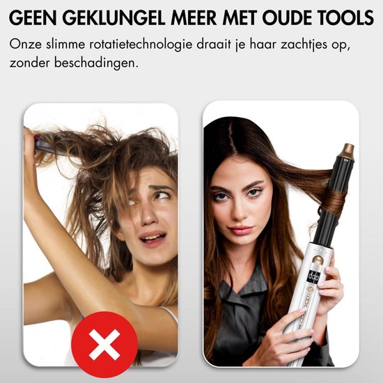 Sansbeauté® 9-in-1 Airstyler met Diffuser - Multistyler - Föhnborstel Kort Haar - Haarkruller - Haarstyler - Haardroger - Warmteborstel - Krulborstel - Krultang - Haarstijler - Stijlborstel - 5 in 1 Hairstyler