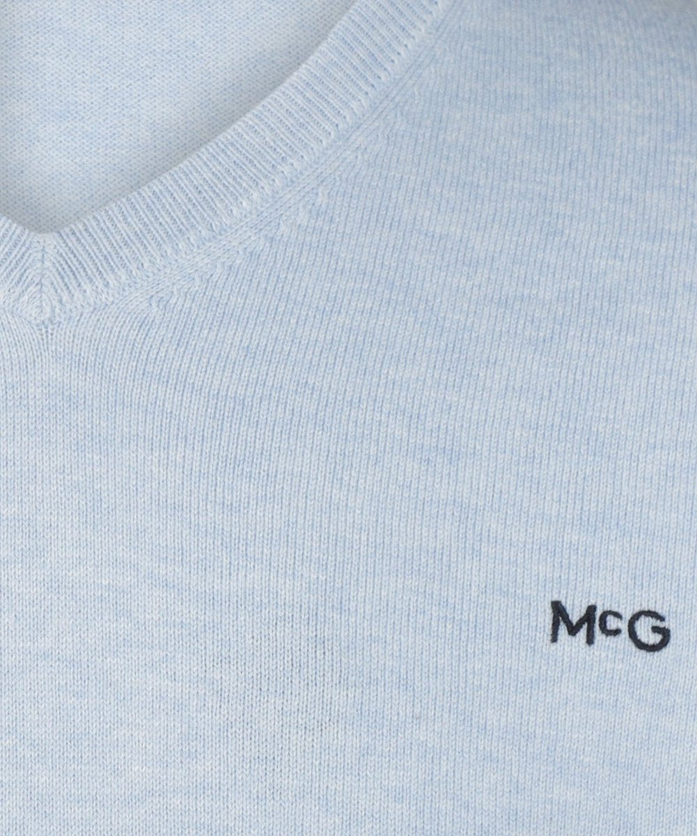 McGregor 12G Trui met V-hals - Lichtblauw - maat S