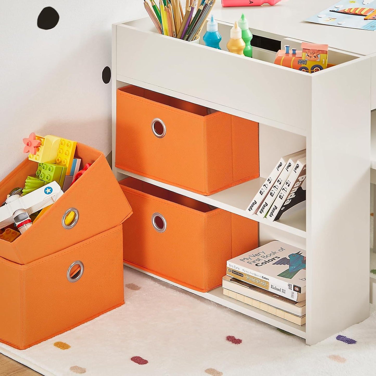 SoBuy Kindertafel - KMB75-W - MDF - Tafel & Krukje - 87x50x50cm - Wit