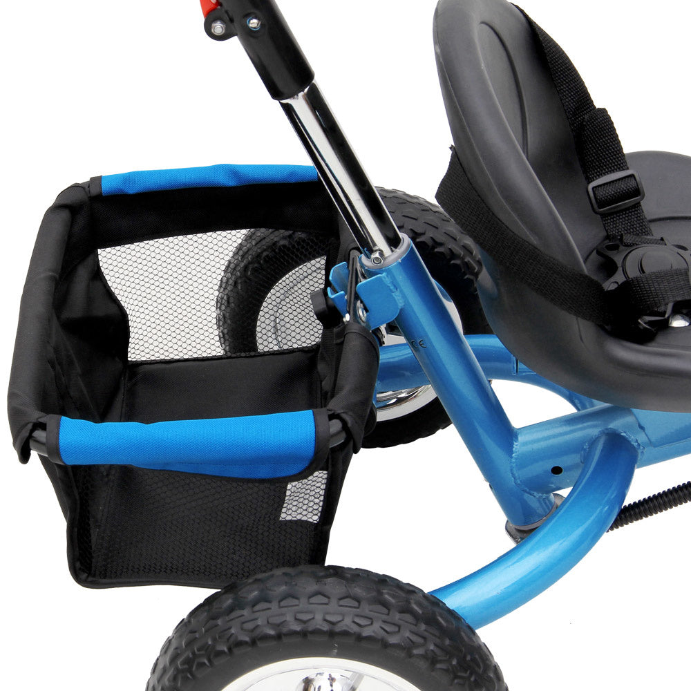Deuba Kinderdriewieler Raceline - metaal - duwstang - blauw