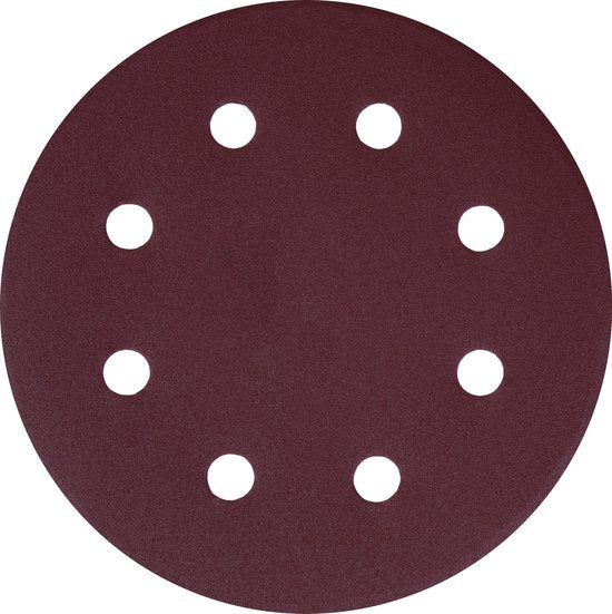 VONROC Schuurpapier set – 180MM – 25 stuks – Voor schuurmachines – Incl. klittenbandbevestiging