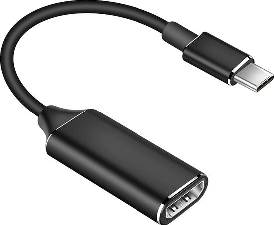 Techvavo® USB C naar HDMI Adapter - Ondersteunt 4K @30Hz - Converter - Type C naar HDMI - Thunderbolt 3 - Zwart