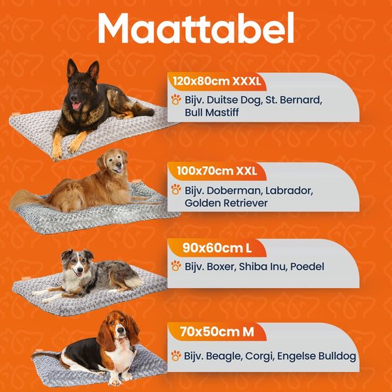 Happysnoots® Hondenkussen 120 x 80 cm - XXXL Benchkussen - Bruin Hondenbed - Groot Dierenkussen - Luxe Dog Bed