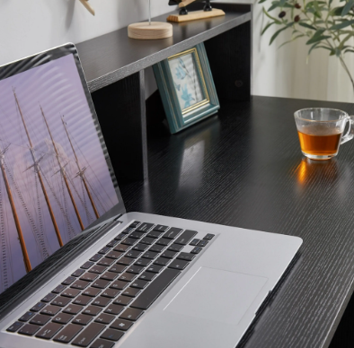 Yaheetech Bureau met Lade - Zwart - 106 x 50 x 94 cm - Computerbureau met Opbergvak