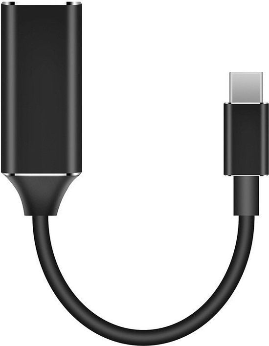 Techvavo® USB C naar HDMI Adapter - Ondersteunt 4K @30Hz - Converter - Type C naar HDMI - Thunderbolt 3 - Zwart