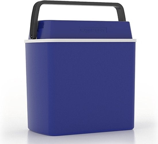 Campart Koelbox CB-8624 - Coolbox 22 liter - Lichtgewicht met handvat - Thermo-elektrisch koelsysteem - Met 12V stekker voor onderweg en in auto - Om te vormen naar 230V netstroom stekker - Blauw
