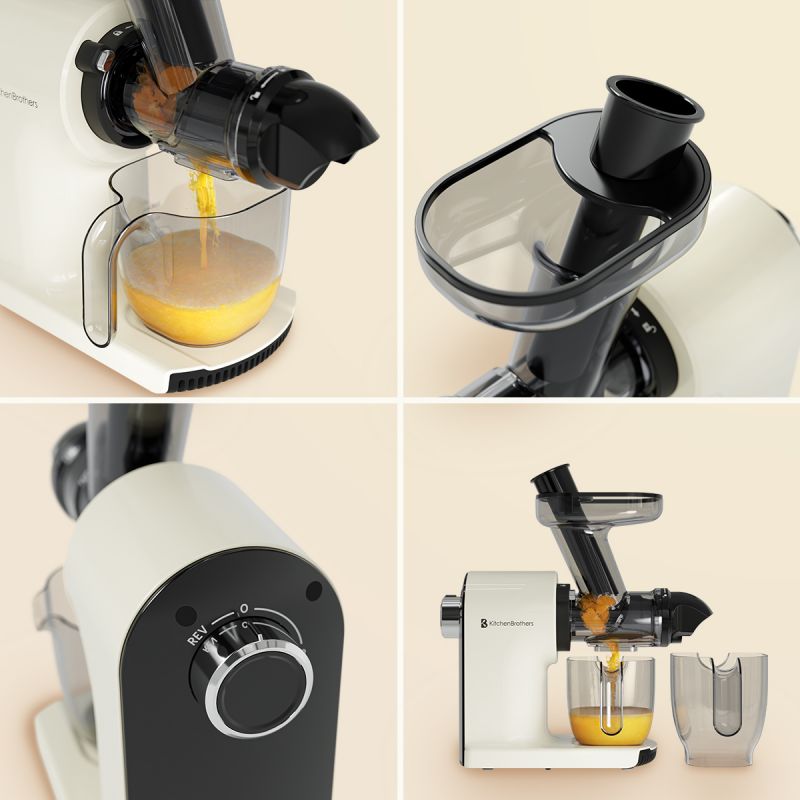 Kitchenbrothers Slowjuicer Compact - 45 mm - 750 ml - Champagne