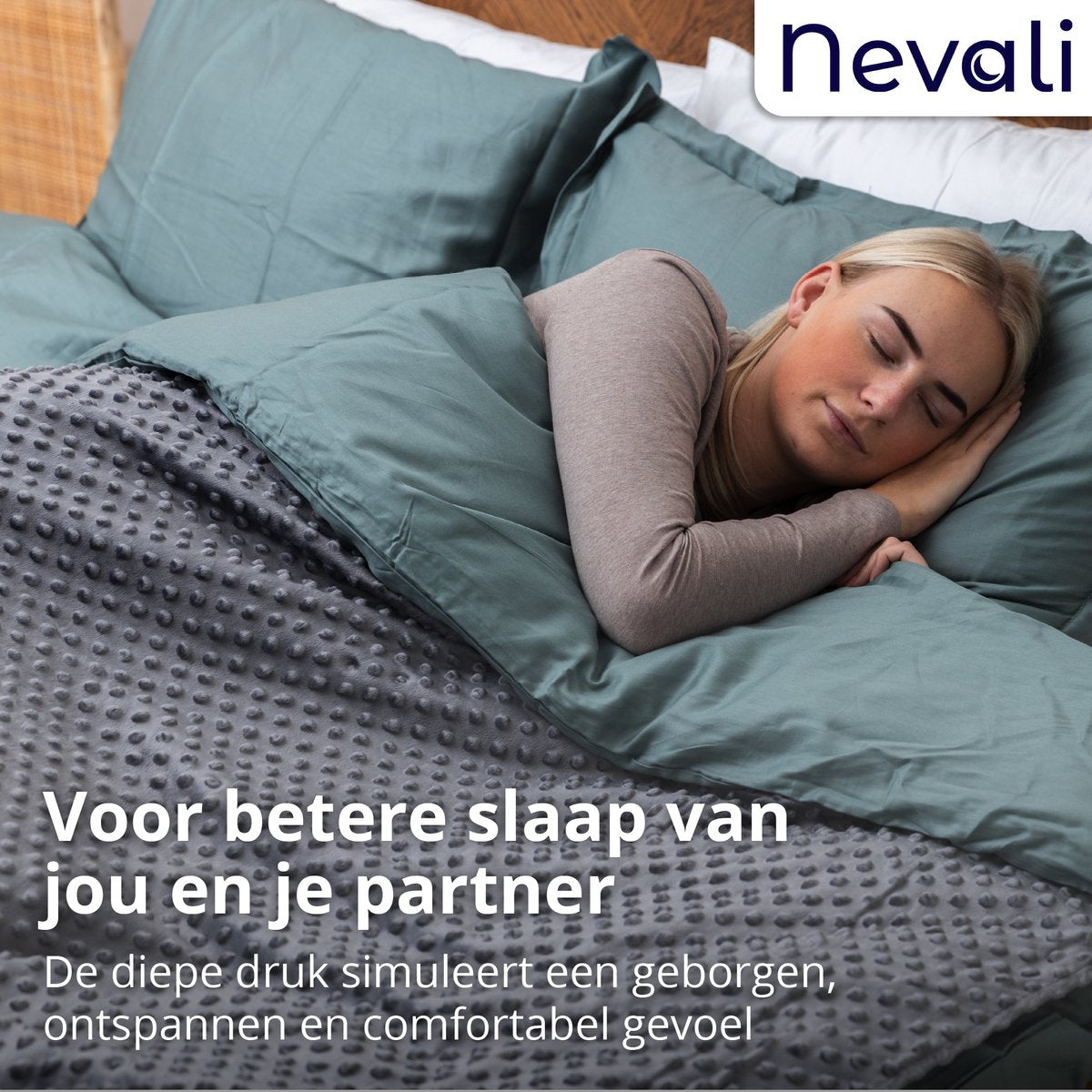 Nevali 4-seizoenen hoes - 200 x 200 cm - Grijs