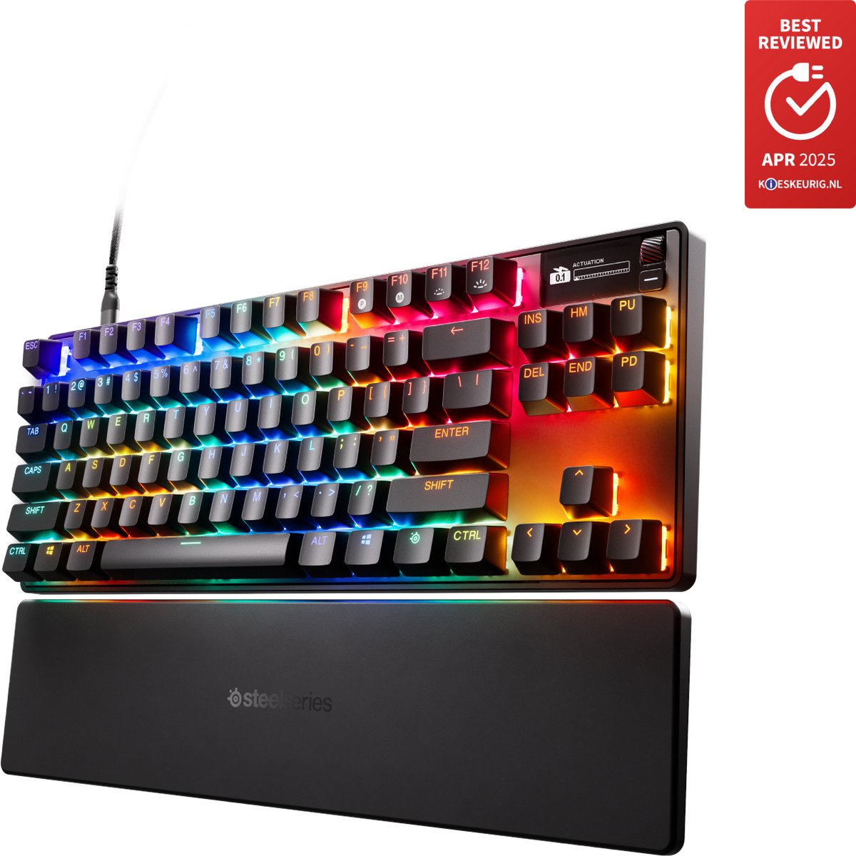 SteelSeries Apex Pro Gen 3 TKL - Gaming Toetsenbord - Bedraad - Verstelbare Kleurenverlichting - OLED Display - Zwart