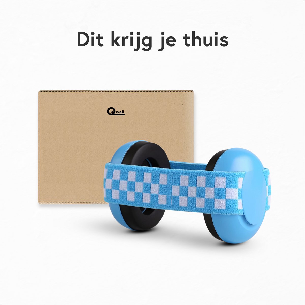 Qwali Gehoorbescherming baby en kinderen - Dempt harde geluiden - 0-3 jaar - Veiligheid peuter en kind - Blauw