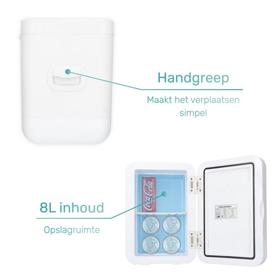 Soft&Silky Skincare fridge - Make up koelkast - 6.5L - 2°C tot 40C - Marble - Organizer - Koelkast - Beauty - Skincare