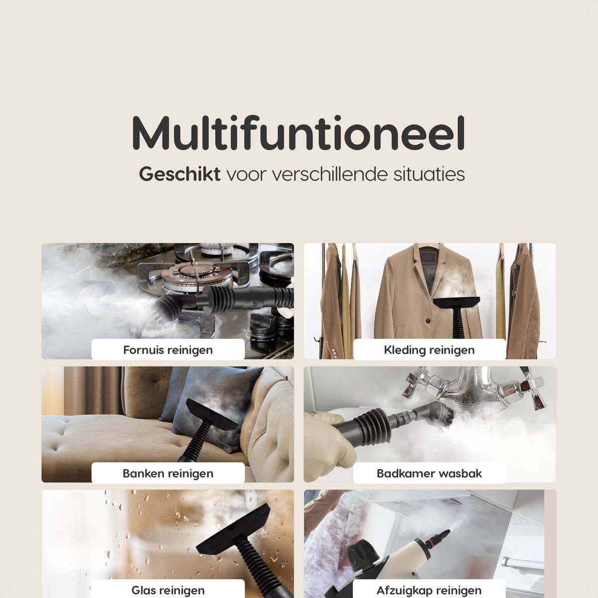 Dymac MistBurst One - Handstoomreiniger - Diverse opzetstukken - 450ML