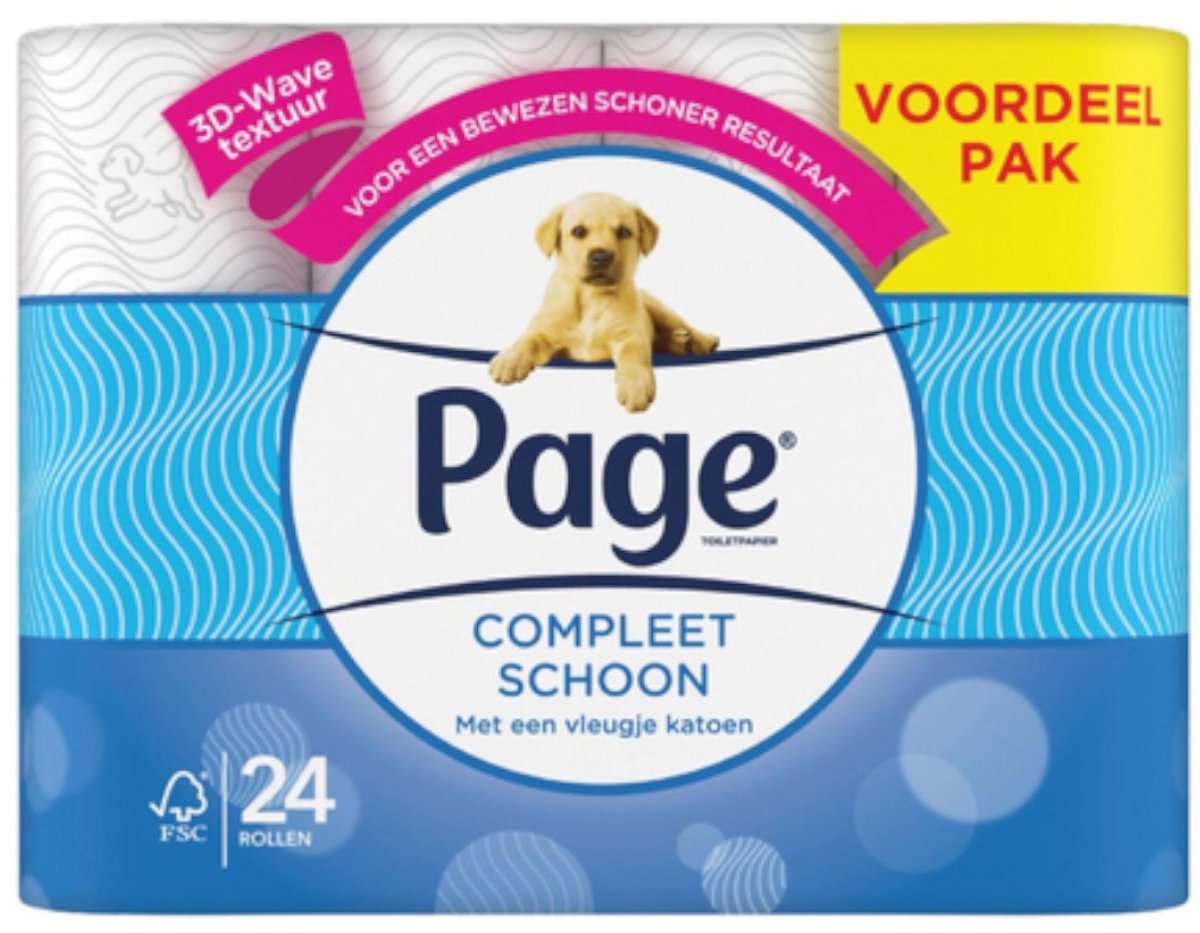 Page Toiletpapier Compleet Schoon 2-laags - 24 rollen - Wit