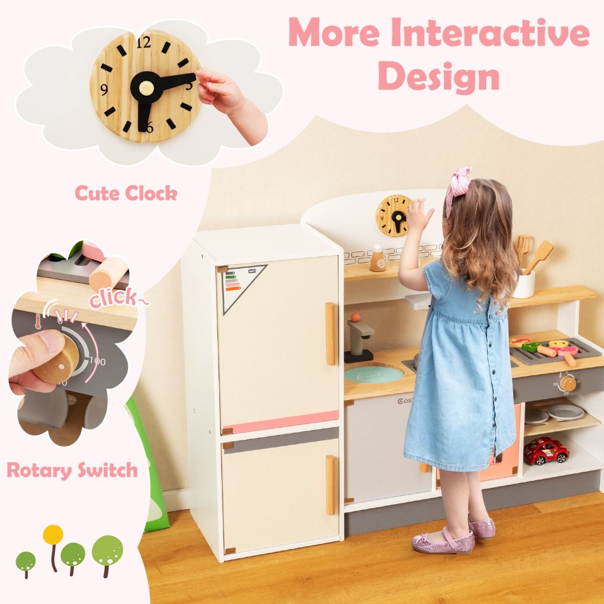 Coast Speelkeuken voor kinderen - Incl. Accessoires - 90 x 24 x 65 cm