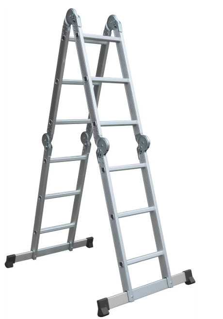 Batavia Aluminium Multifunctionele Ladder 4x3 sporten - Hoogte 165 cm | Werkhoogte 339 cm - Compact 90x33,5x25 cm