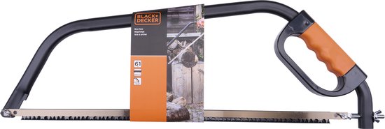BLACK+DECKER Beugelzaag - 24"/ 61CM - Zachte Comfortgreep - Schokabsorberend - Knokkelbescherming - Staal - Zwart/Oranje