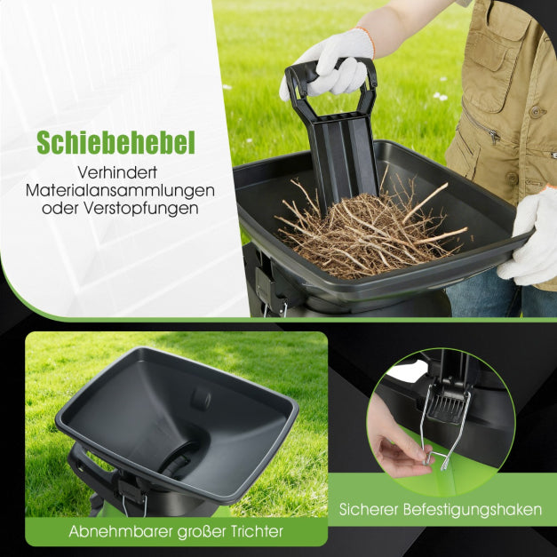 Coast Elektrische Tuinhakselaar 3000 W – Takken tot 45 mm – 50 L – Groen