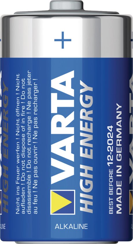 Varta Longlife Power D Batterijen - High Energy Alkaline - 2 Stuks