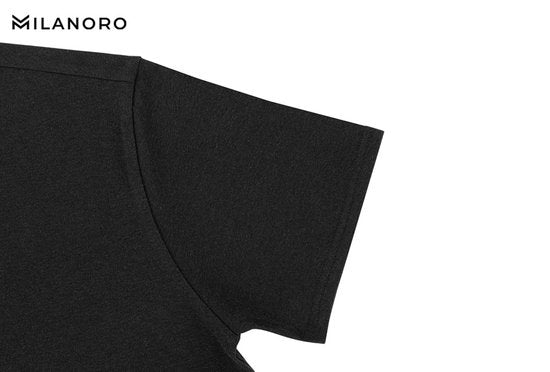 3 zachte bamboe T-shirts - Zwart - Ronde hals - L