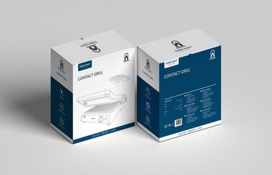 Safecourt Kitchen - 3-in-1 contactgrill - Broodrooster - Verwijderbare platen - 180 °C grill - RVS