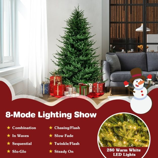 Coast Kunstkerstboom met 8 Lichtmodi en 280 Warmwitte LED-lampjes - 180cm