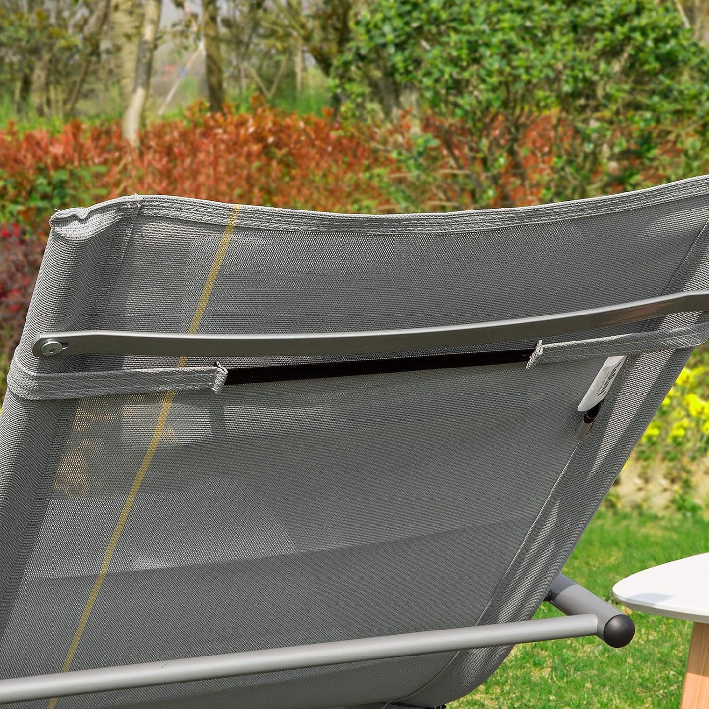 SoBuy OGS28-HGx2 - Set van 2 Schommelligstoelen - tot 120 kg - 145 x 63 x 86 cm - Grijs
