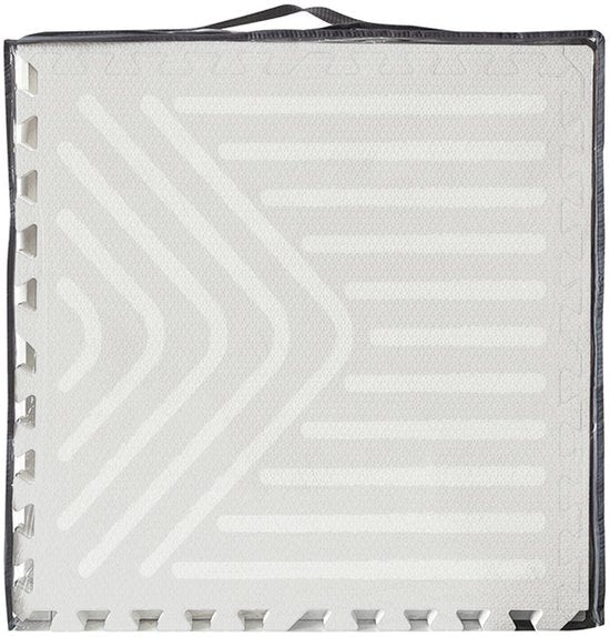 NilaFee™ - Speelmat - Foam - Baby - Speelkleed - Kruipmat - 180 x 120 x 1.5 cm - Puzzelmat - Opbergtas - Geometrie Grijs