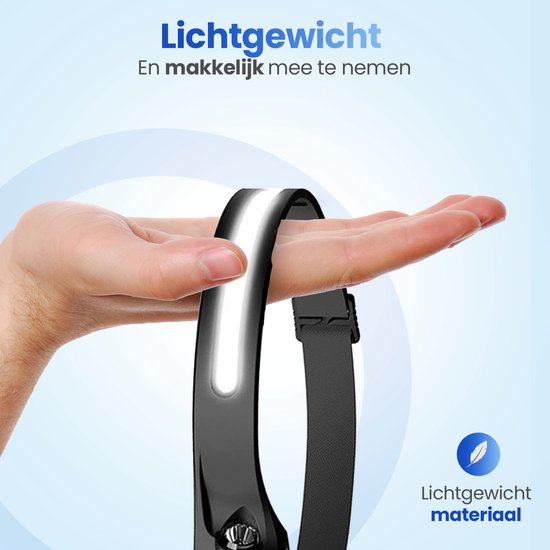Garpex® Oplaadbare LED Hoofdlamp - Waterdicht - USB Oplaadbaar