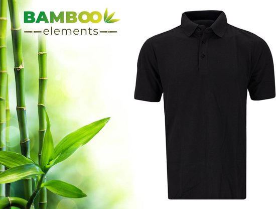 Bamboo Elements - Polo Shirt Heren - Antraciet Grijs XL - Polo Heren Korte Mouw - Pique Stof - T Shirt Heren - Bamboe
